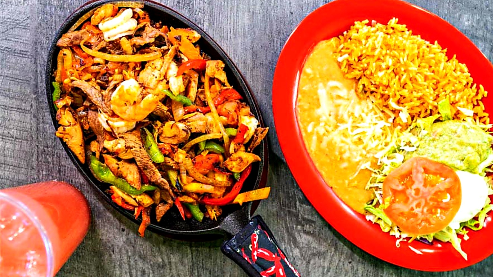 Madi's Mexicali Stop sizzling skillet fajitas